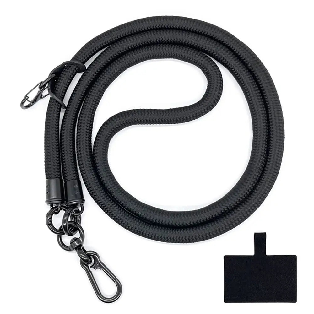Adjustable Crossbody Phone Lanyard with Neck Rope and Patch for Mobile Device Hanging