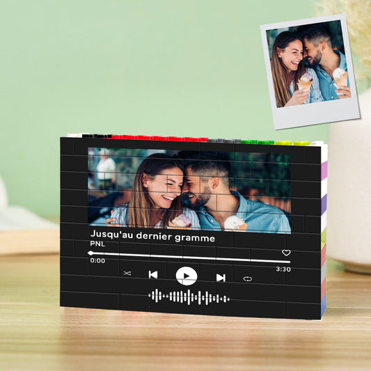 Personalized Music Code Colorful Building Brick Custom Photo Block