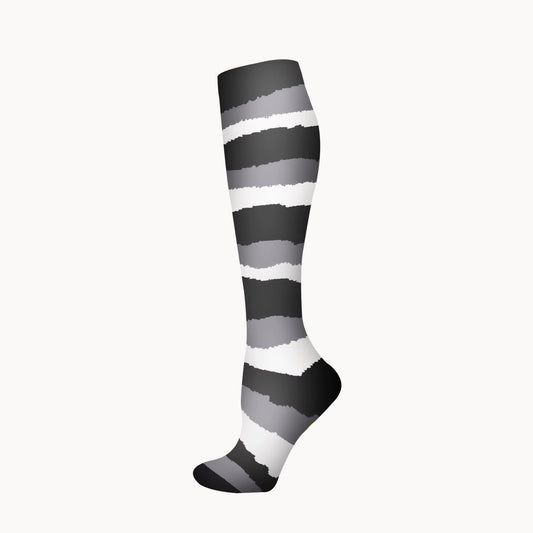 Compression Socks Small Dots Stripe Candy Color Varicose Vein Nurse Sports Running Calf Pressure Stockings Protect Feet Support