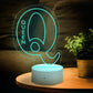 A-Z 26 Letters Led Lamp Custom Name Night Light