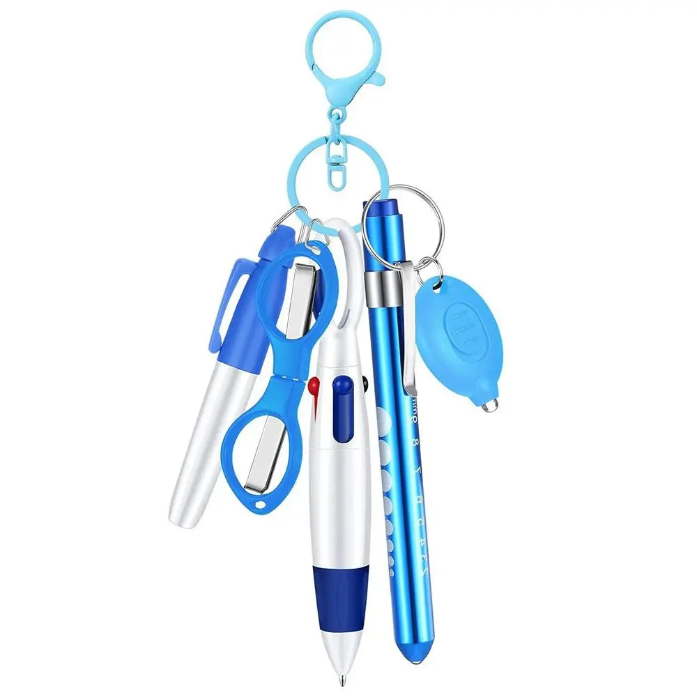 Nurse ID Badge Reel and Lanyard Set with Keychain and Clip - Portable Retractable Accessories for Healthcare Professionals