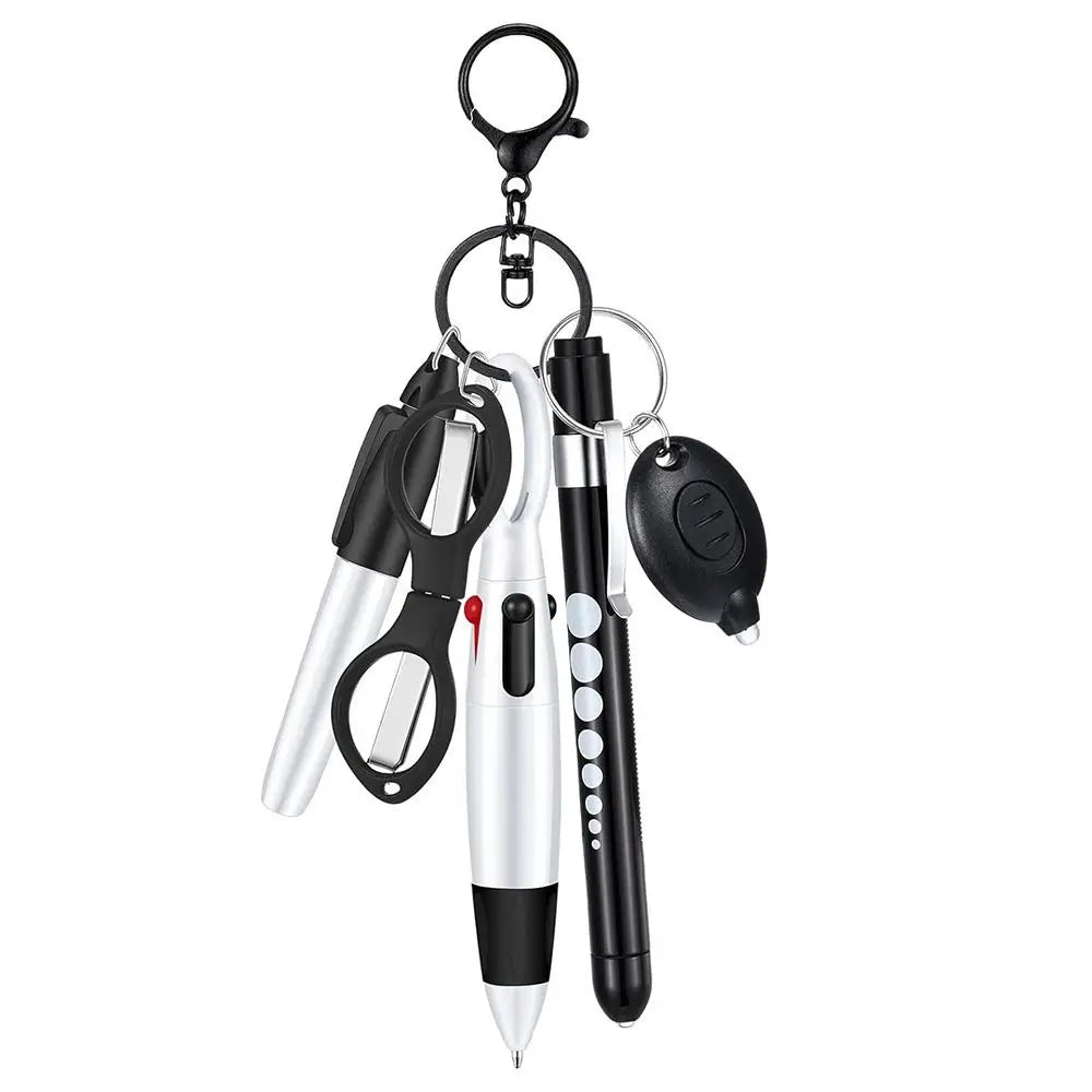 Nurse ID Badge Reel and Lanyard Set with Keychain and Clip - Portable Retractable Accessories for Healthcare Professionals