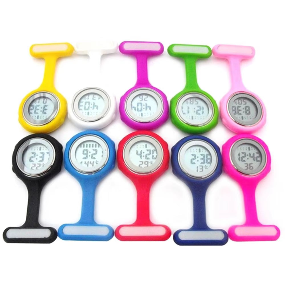 Digital Dial Clip-On Fob Nurse Brooch Pin Hang Pocket Electric Watch Hospital Medical Nurse Doctor Hang Clip Watches Women Watch