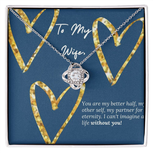 Love Necklace - Partner For Eternity (in White & Gold)